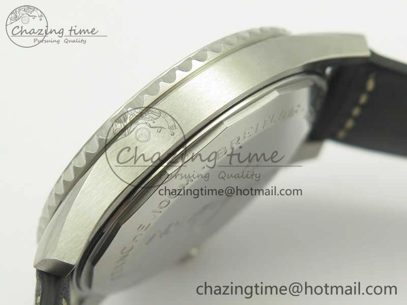 Navitimer 8 Automatic 41mm ZF 1:1 Best Edition Black Dial on Black Leather Strap A2824