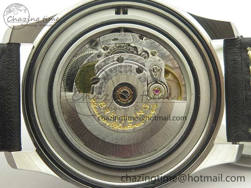 Navitimer 8 Automatic 41mm ZF 1:1 Best Edition Black Dial on Black Leather Strap A2824