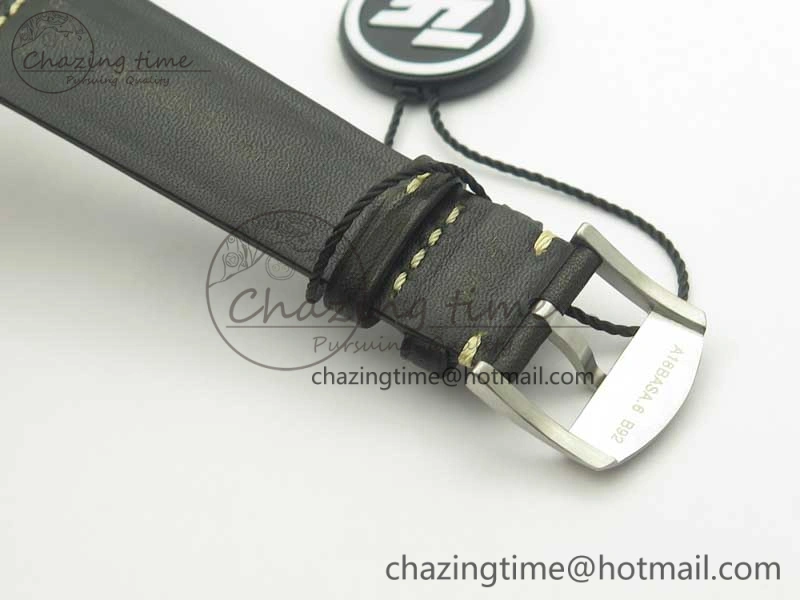 Navitimer 8 Automatic 41mm ZF 1:1 Best Edition Black Dial on Black Leather Strap A2824