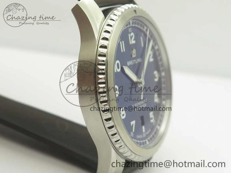 Navitimer 8 Automatic 41mm ZF 1:1 Best Edition Blue Dial on Brown Leather Strap A2824