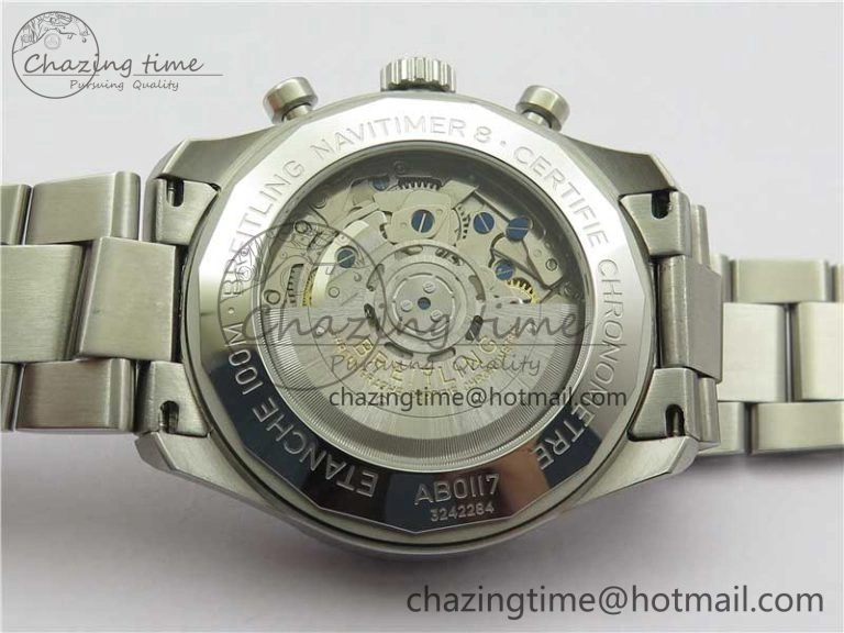 Navitimer 8 B01 Chrono 43mm SS Best Edition Blue Dial on SS Bracelet A7750