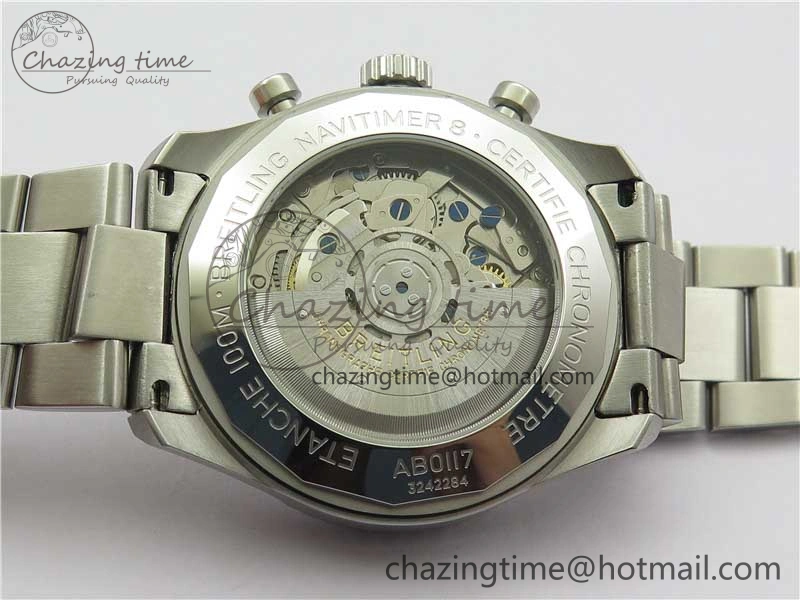 Navitimer 8 B01 Chrono 43mm SS Best Edition Blue Dial on SS Bracelet A7750
