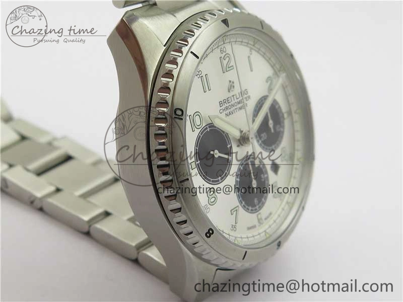 Navitimer 8 B01 Chrono 43mm SS Best Edition Silver Dial on SS Bracelet A7750