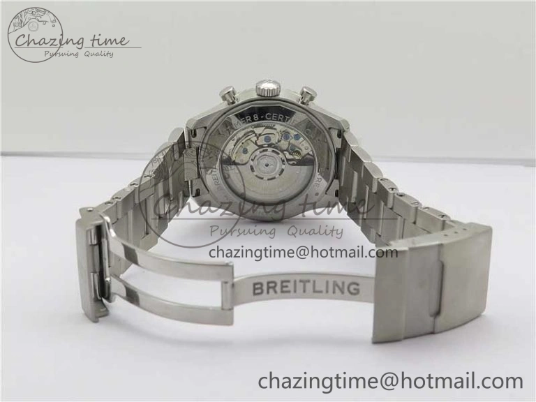 Navitimer 8 B01 Chrono 43mm SS Best Edition Silver Dial on SS Bracelet A7750