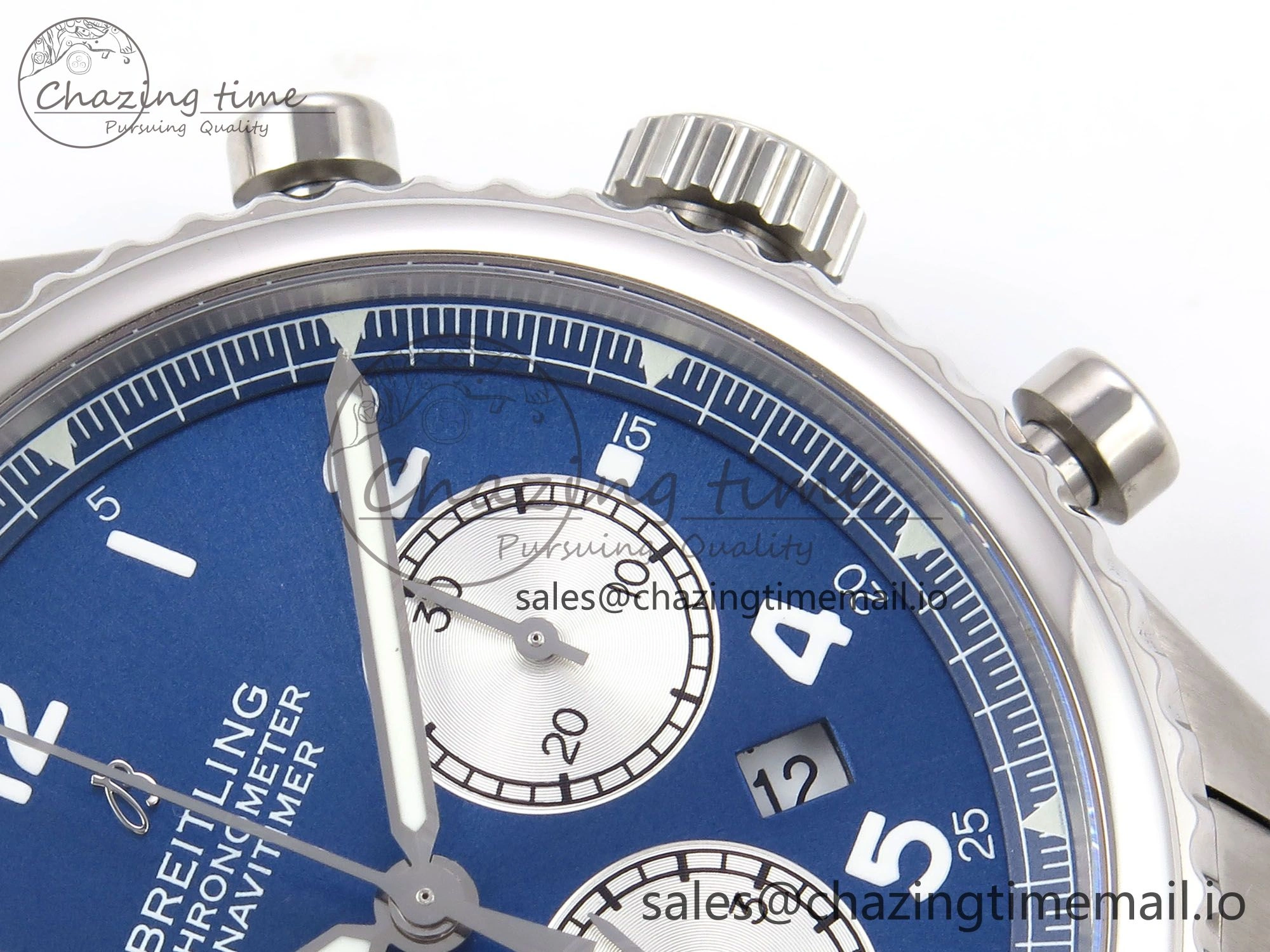 Navitimer 8 B01 Chrono SS EF 1:1 Best Edition Blue Dial on SS Bracelet A7750