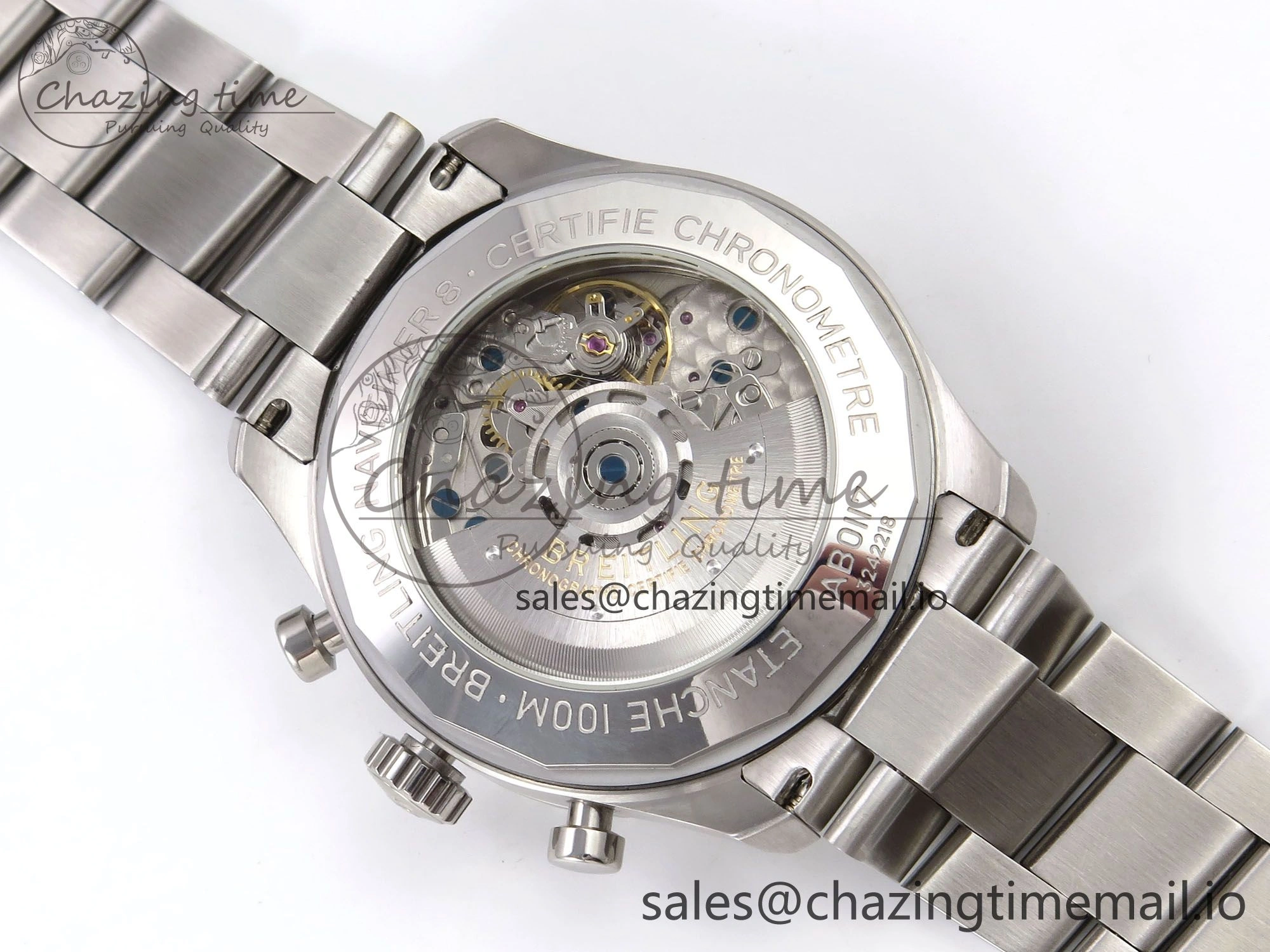 Navitimer 8 B01 Chrono SS EF 1:1 Best Edition Blue Dial on SS Bracelet A7750