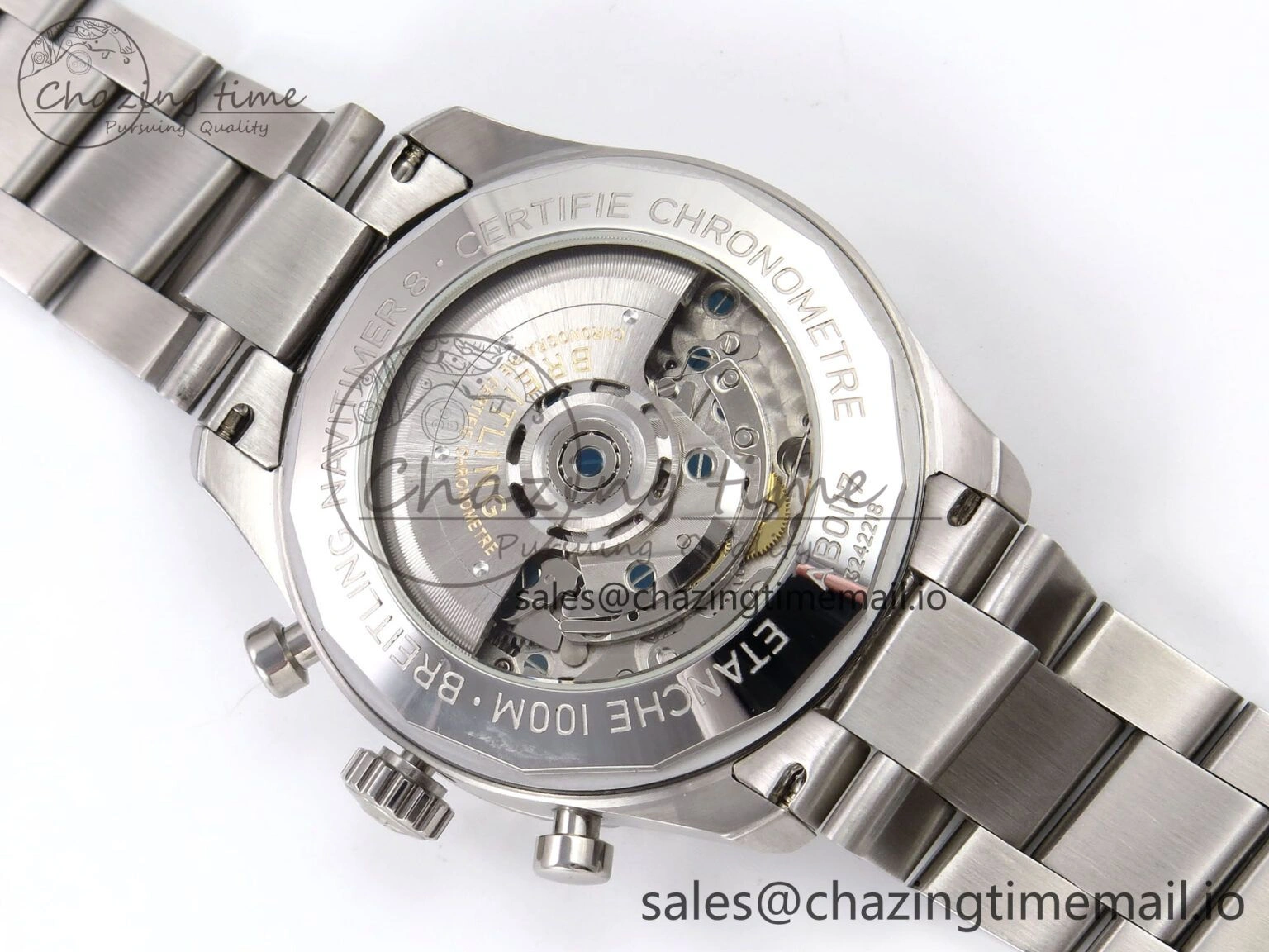Navitimer 8 B01 Chrono SS EF 1:1 Best Edition Blue Dial on SS Bracelet A7750