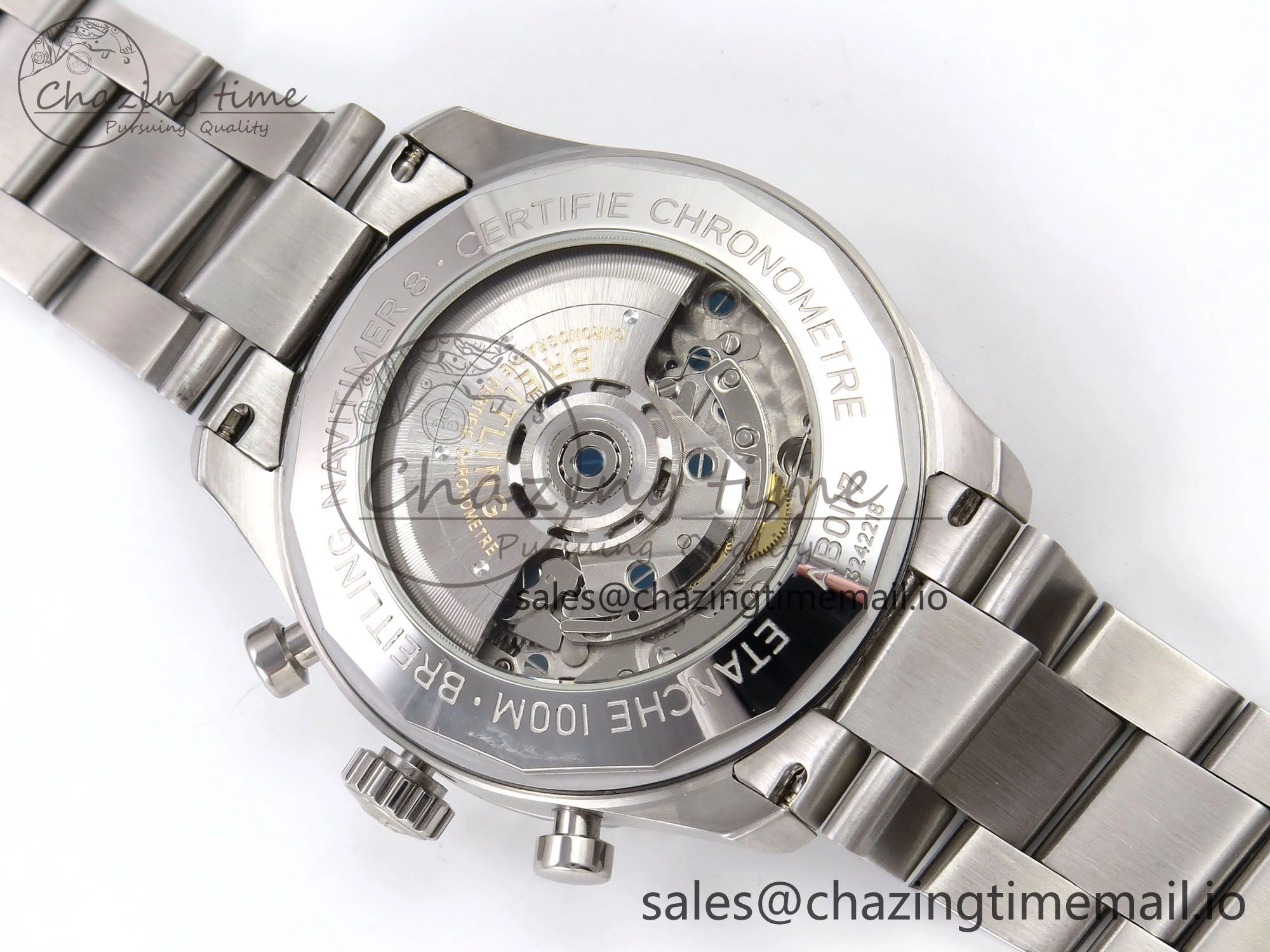 Navitimer 8 B01 Chrono SS EF 1:1 Best Edition Blue Dial on SS Bracelet A7750