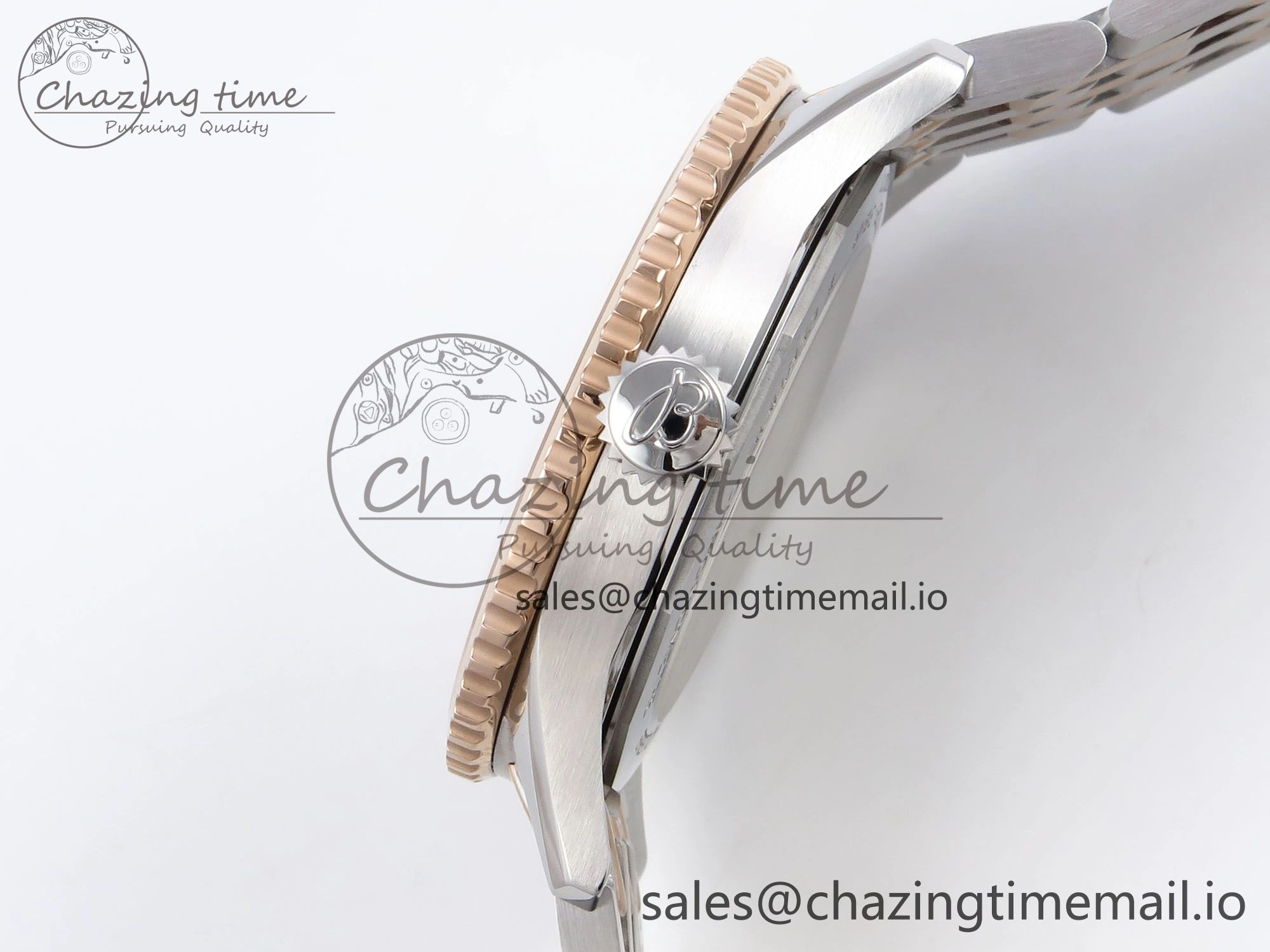Navitimer Automati SS RG 41mm TF 1:1 Best Edition RG Bezel White Dial on SS RG Bracelet A2824