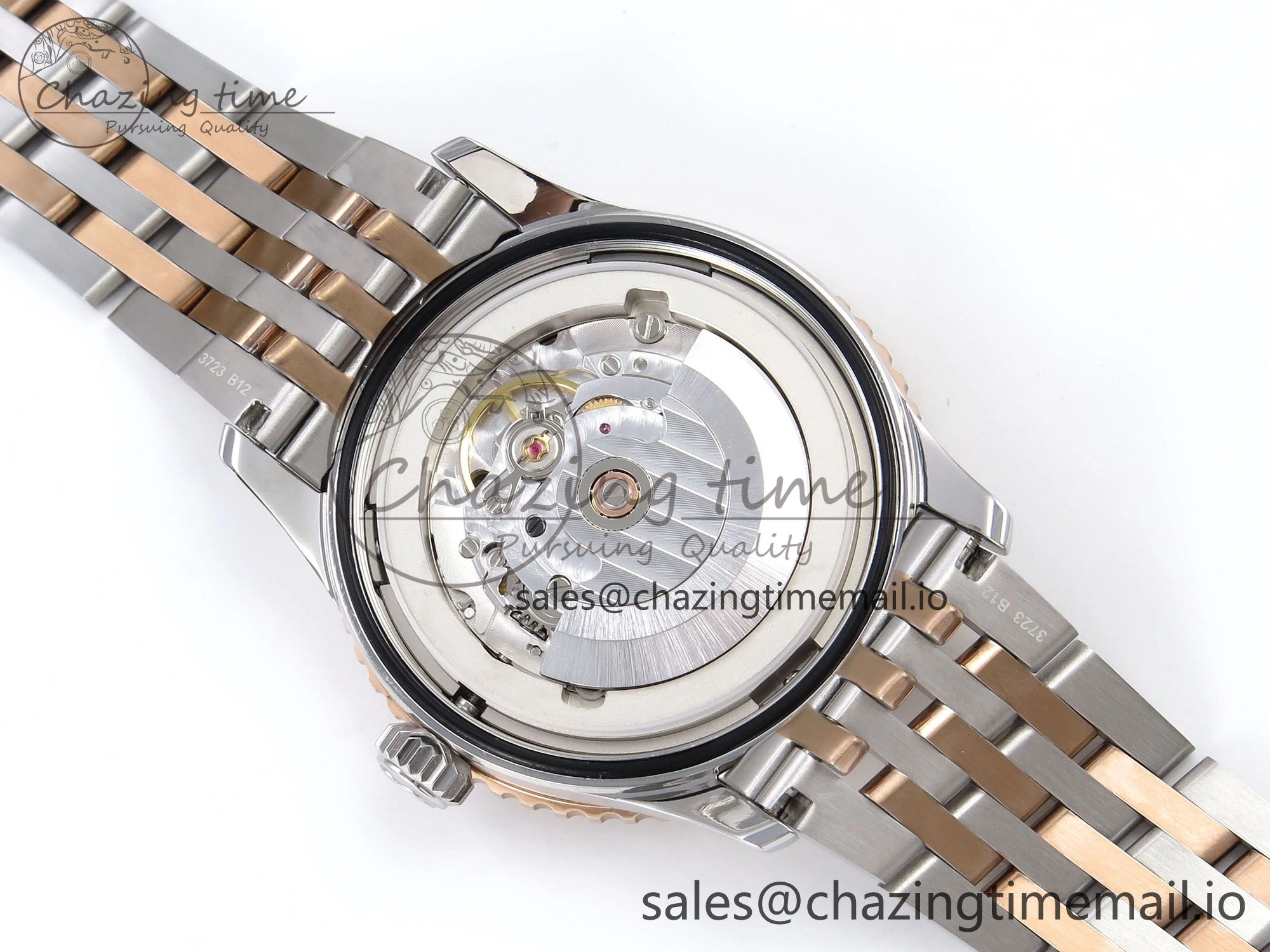 Navitimer Automati SS RG 41mm TF 1:1 Best Edition RG Bezel White Dial on SS RG Bracelet A2824