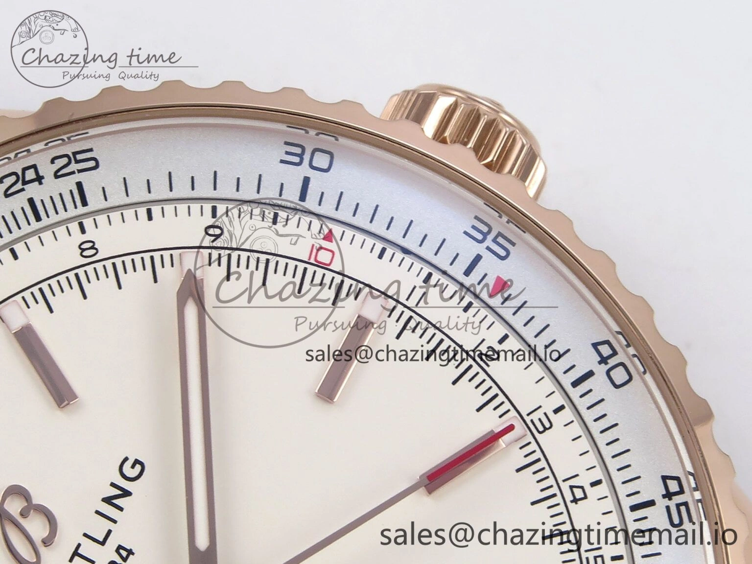 Navitimer Automatic RG 41mm TF 1:1 Best Edition RG Bezel White Dial on RG Bracelet A2824