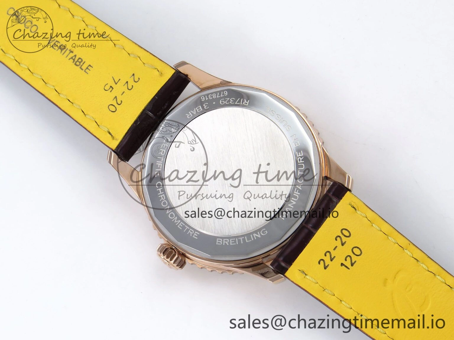 Navitimer Automatic RG 41mm TF 1:1 Best Edition White Dial on Brown Leather Strap A2824