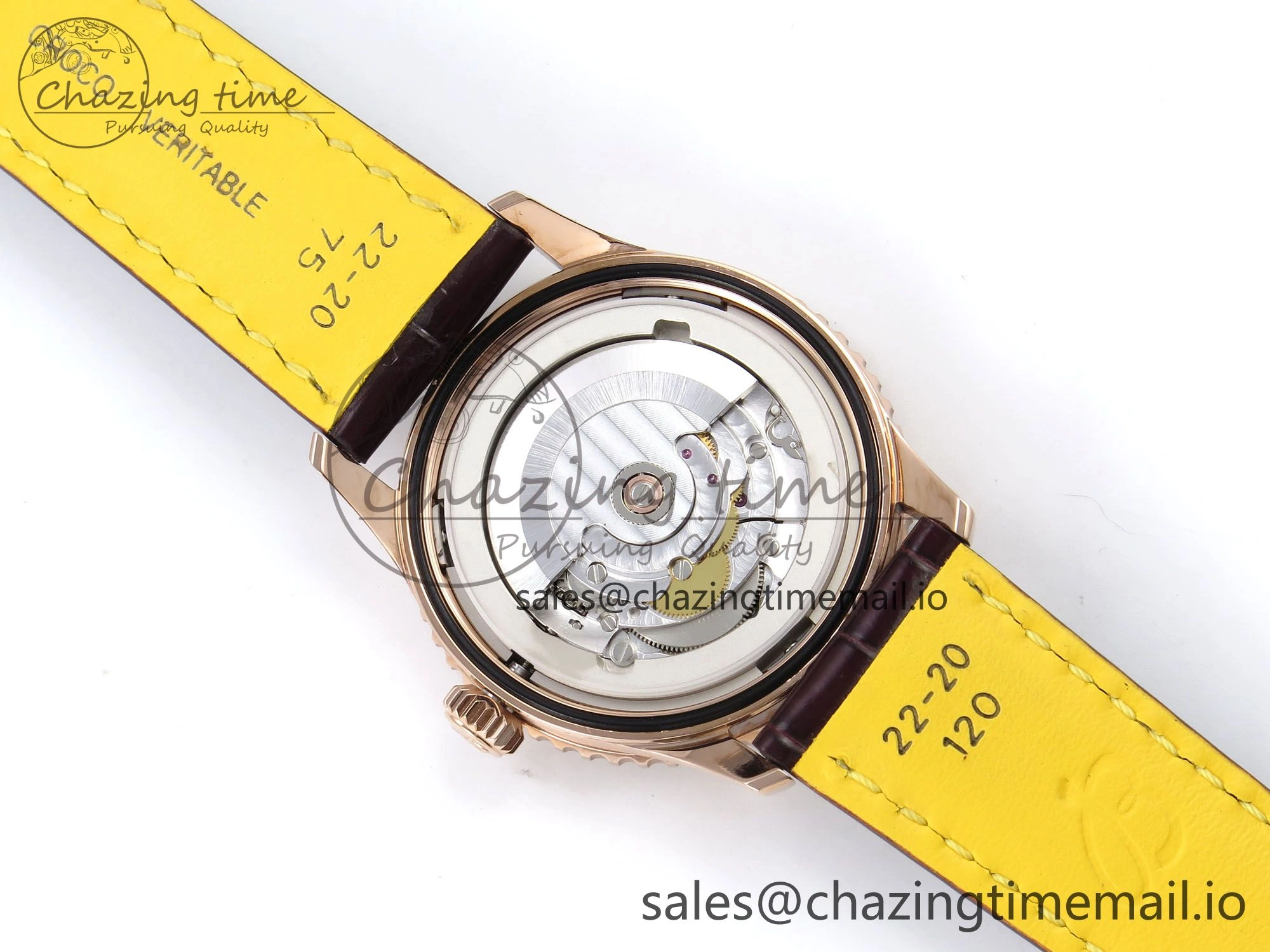 Navitimer Automatic RG 41mm TF 1:1 Best Edition White Dial on Brown Leather Strap A2824