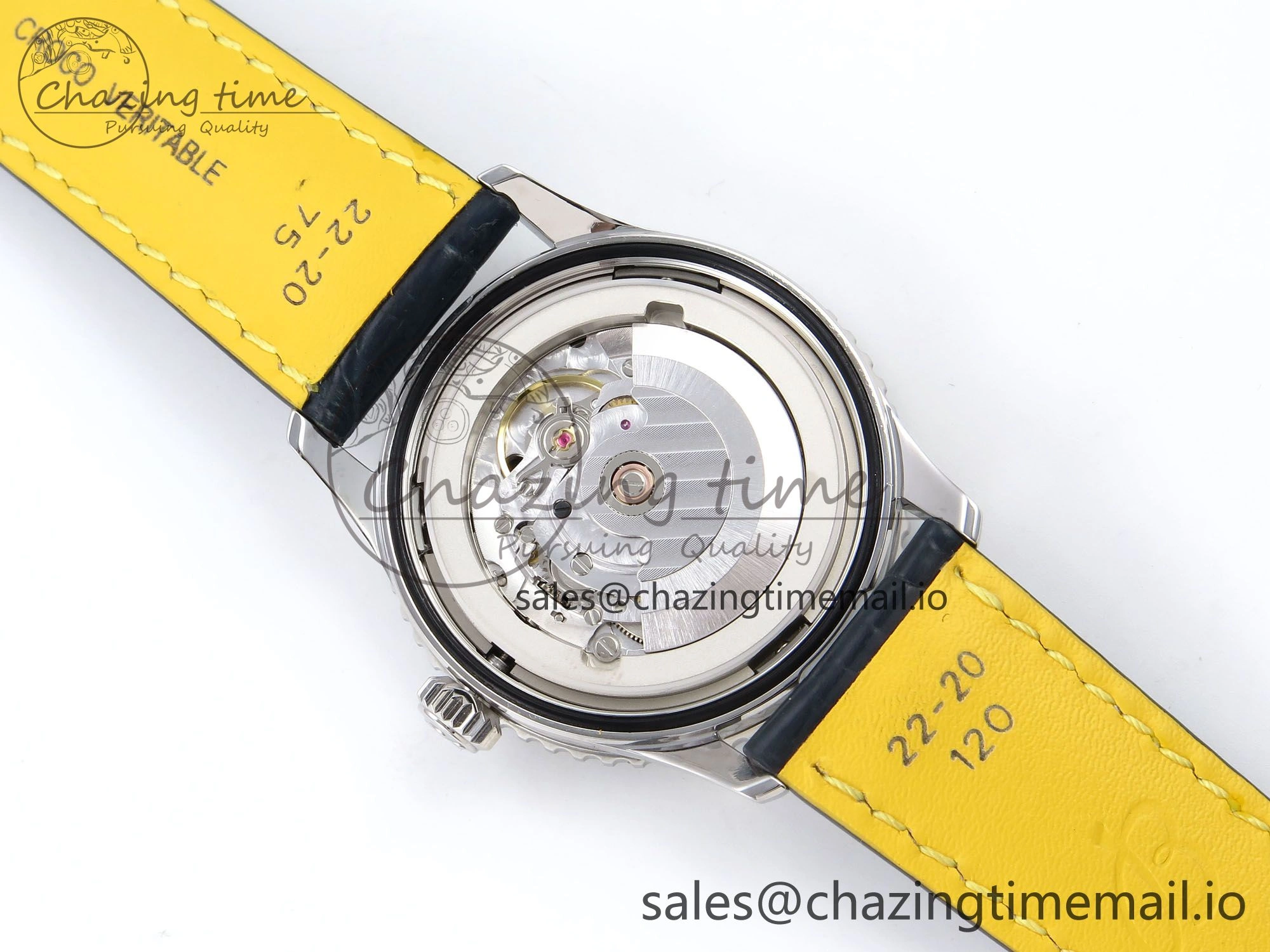 Navitimer Automatic SS 41mm TF 1:1 Best Edition Blue Dial on Blue Leather Strap A2824