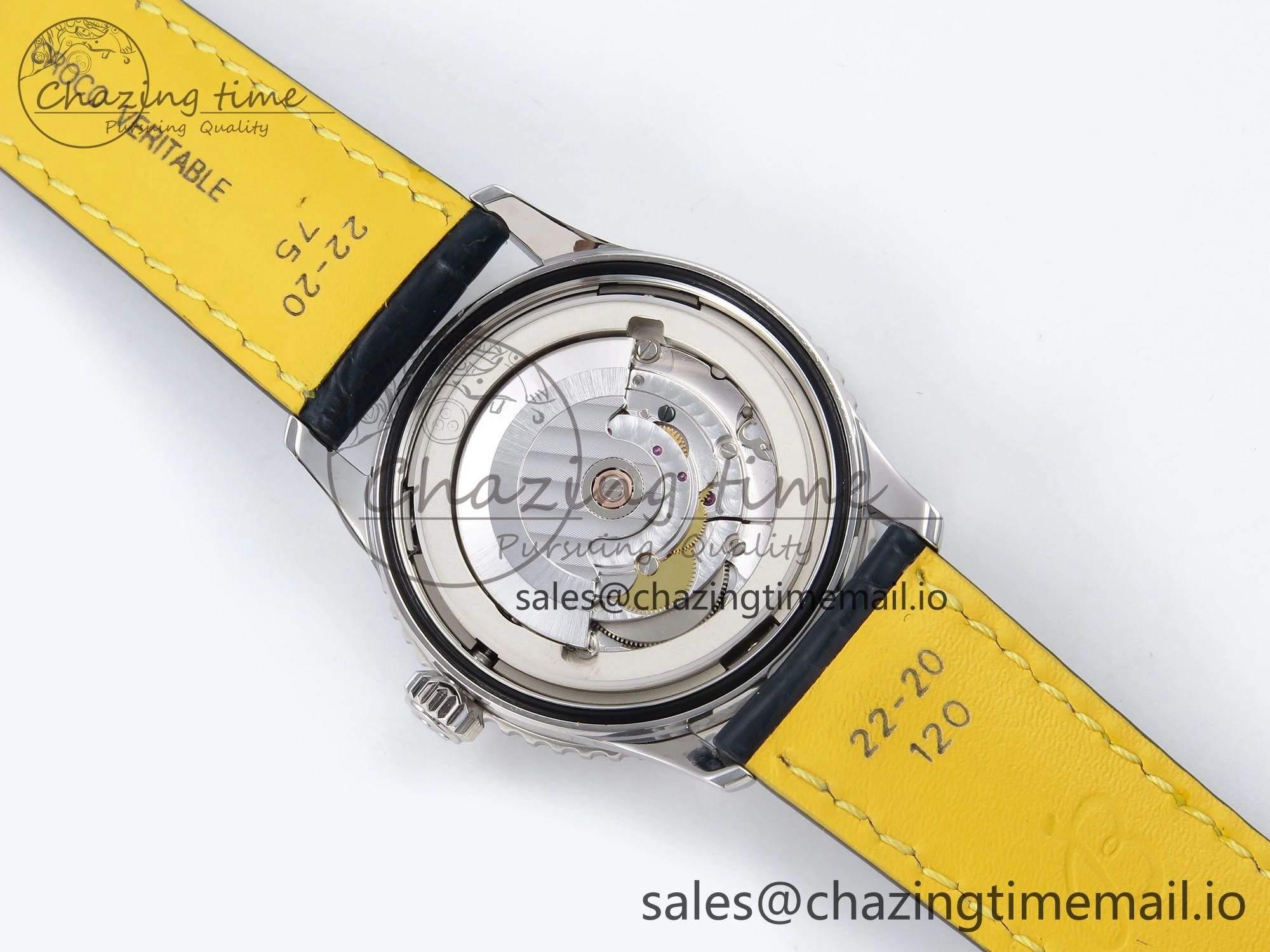 Navitimer Automatic SS 41mm TF 1:1 Best Edition Blue Dial on Blue Leather Strap A2824