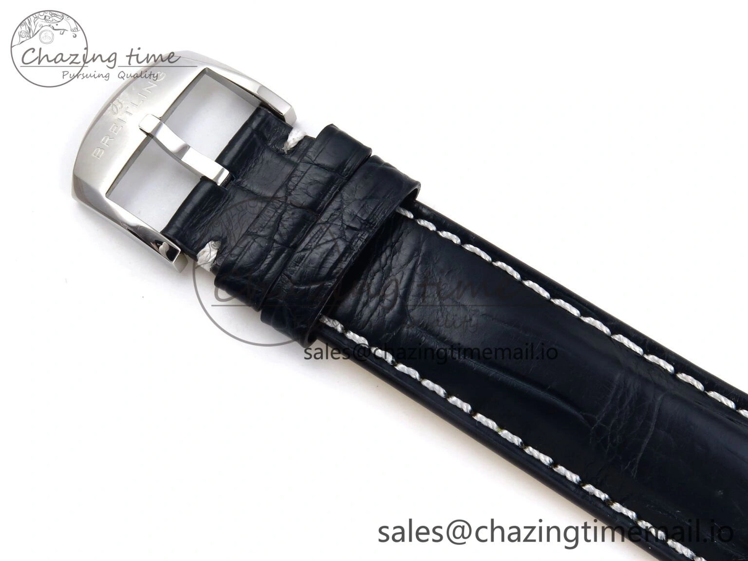 Navitimer Automatic SS 41mm TF 1:1 Best Edition Blue Dial on Blue Leather Strap A2824