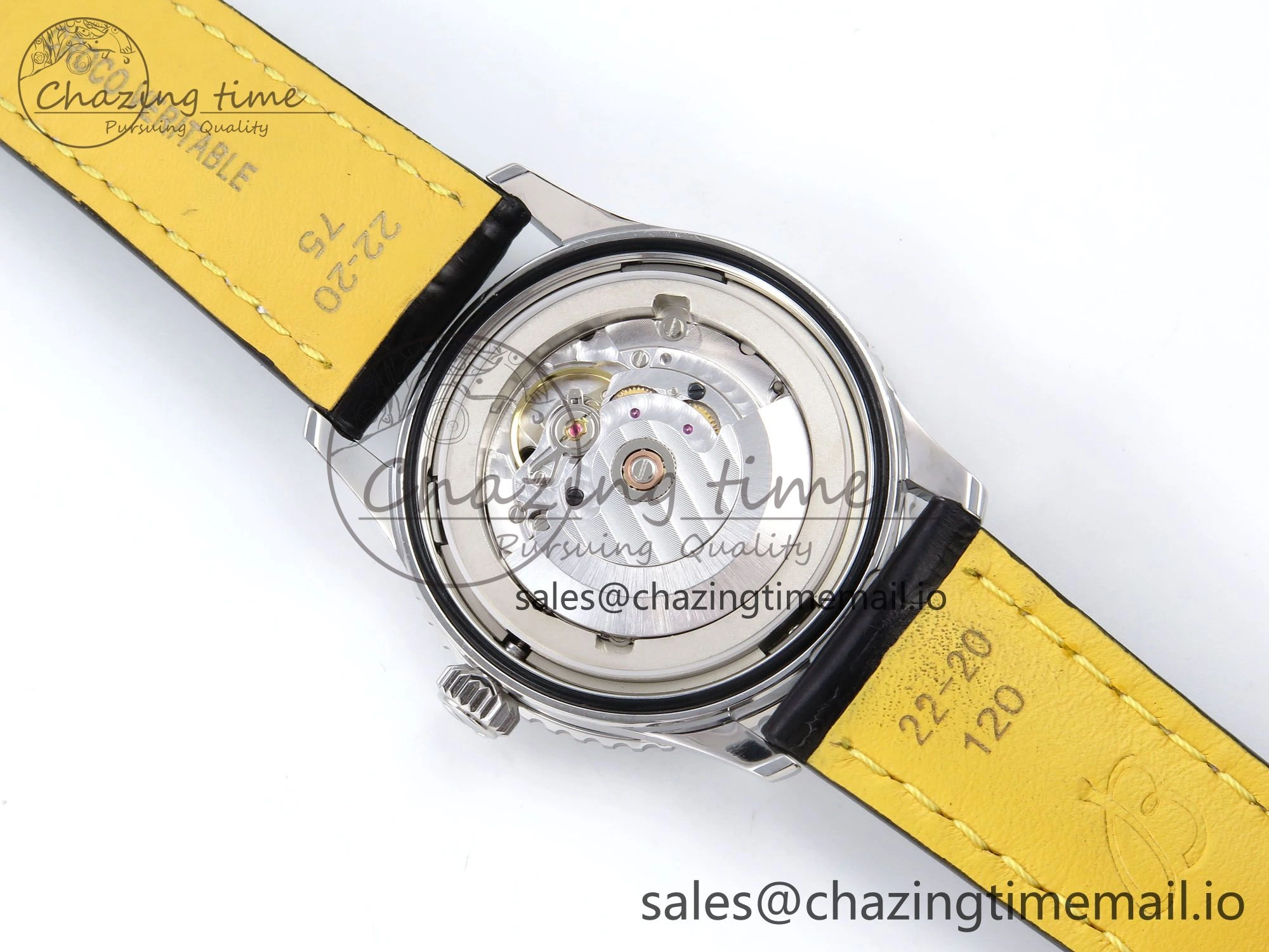 Navitimer Automatic SS 41mm TF 1:1 Best Edition Green Dial on Black Leather Strap A2824