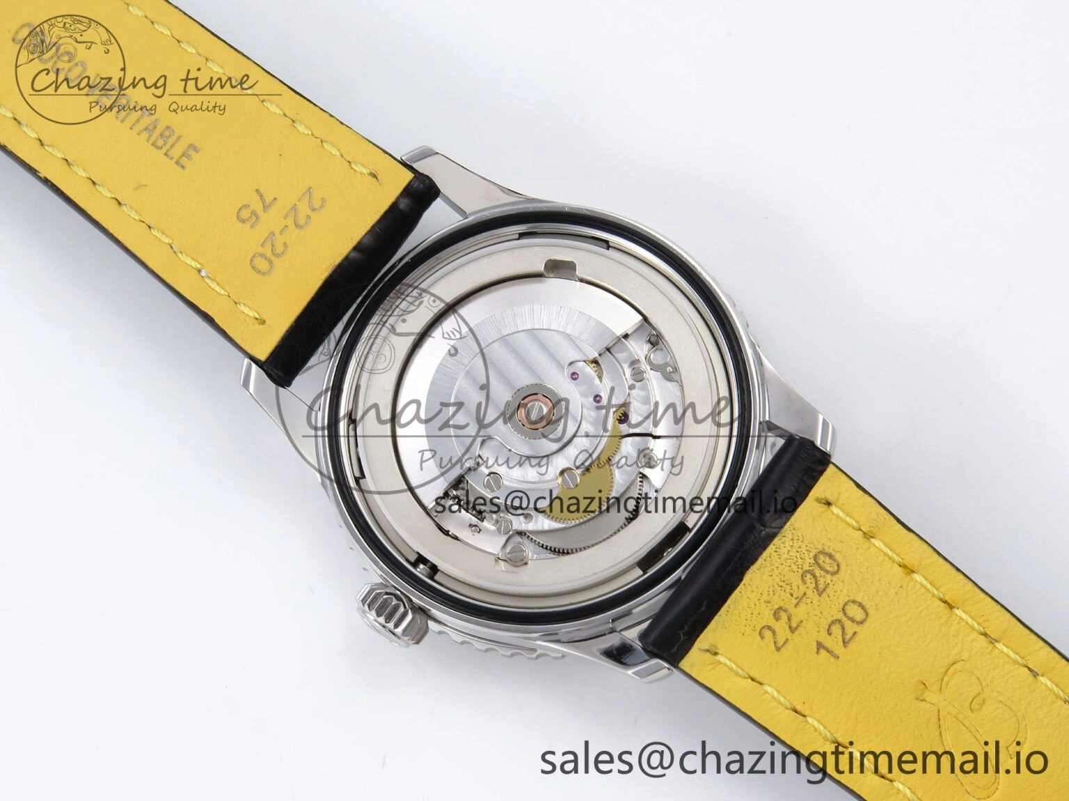 Navitimer Automatic SS 41mm TF 1:1 Best Edition Green Dial on Black Leather Strap A2824