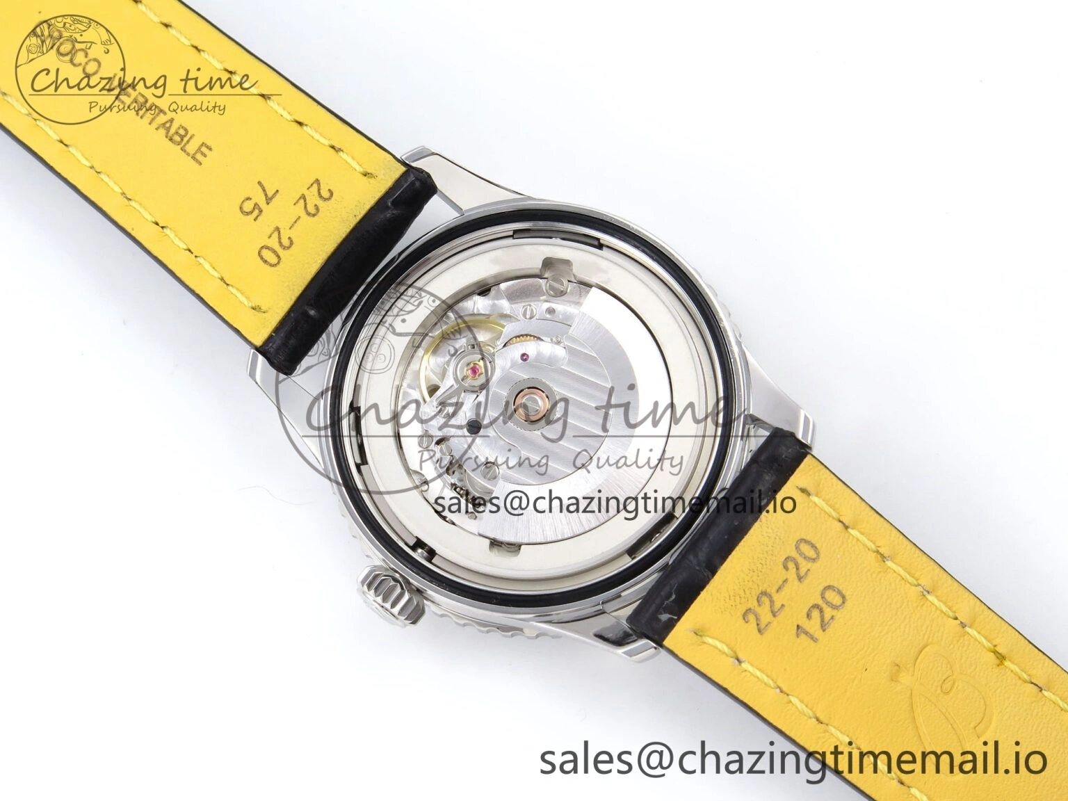 Navitimer Automatic SS 41mm TF 1:1 Best Edition Ice Blue Dial on Black Leather Strap A2824
