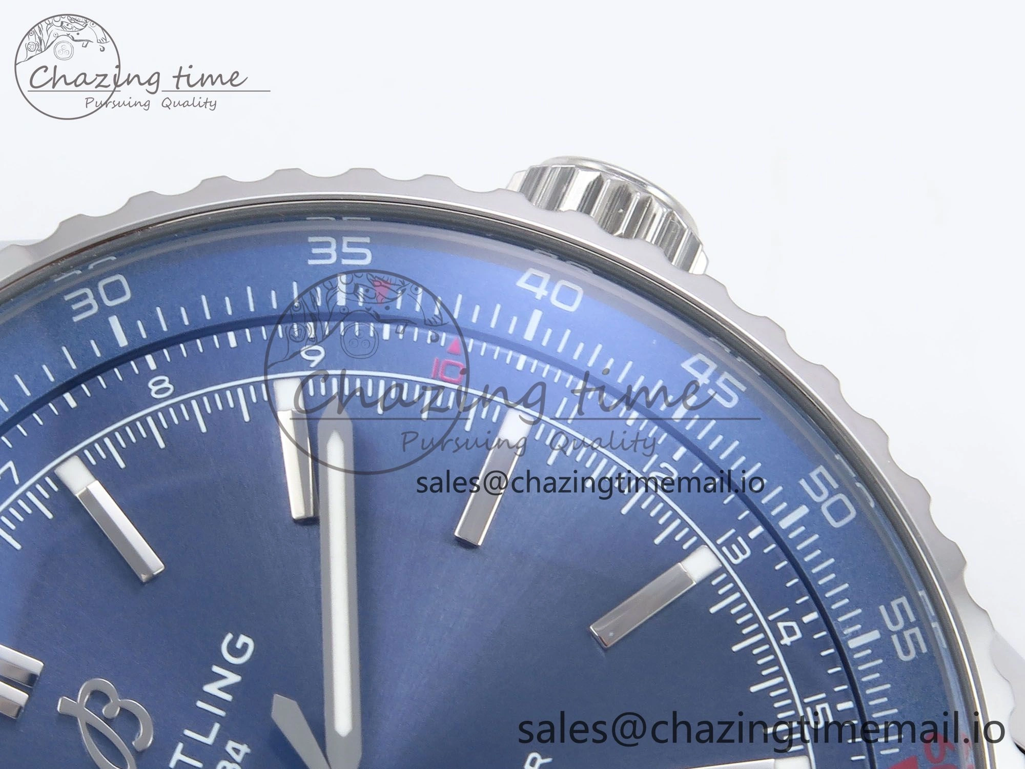 Navitimer Automatic SS 41mm TF 1:1 Best Edition SS Bezel Blue Dial on SS Bracelet A2824