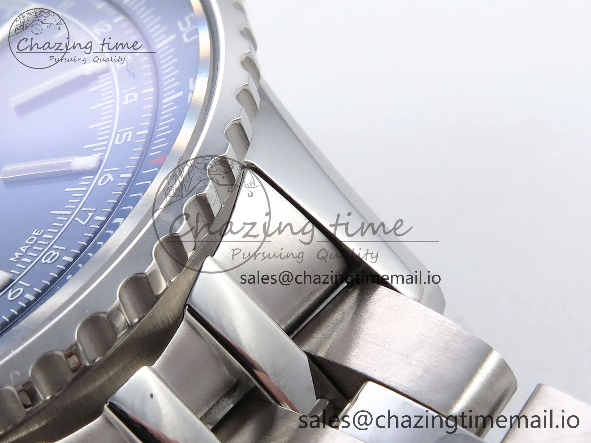 Navitimer Automatic SS 41mm TF 1:1 Best Edition SS Bezel Blue Dial on SS Bracelet A2824