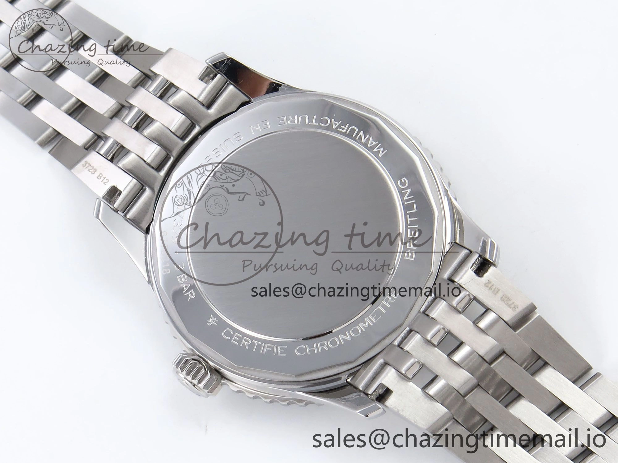 Navitimer Automatic SS 41mm TF 1:1 Best Edition SS Bezel Green Dial on SS Bracelet A2824