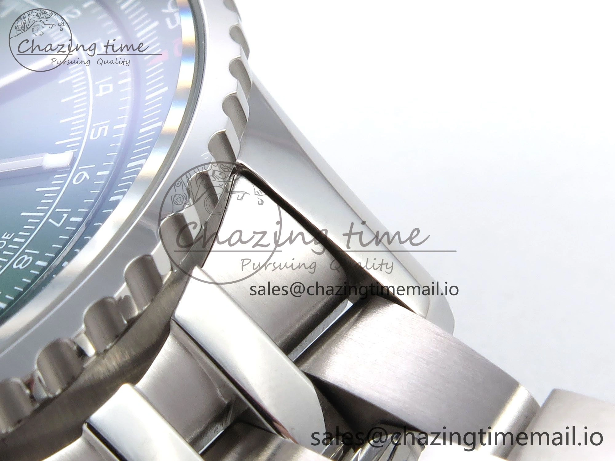 Navitimer Automatic SS 41mm TF 1:1 Best Edition SS Bezel Green Dial on SS Bracelet A2824