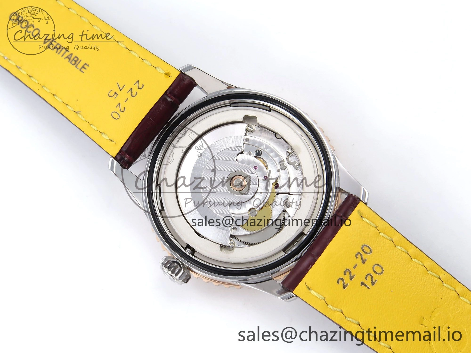 Navitimer Automatic SS RG 41mm TF 1:1 Best Edition White Dial on Brown Leather Strap A2824