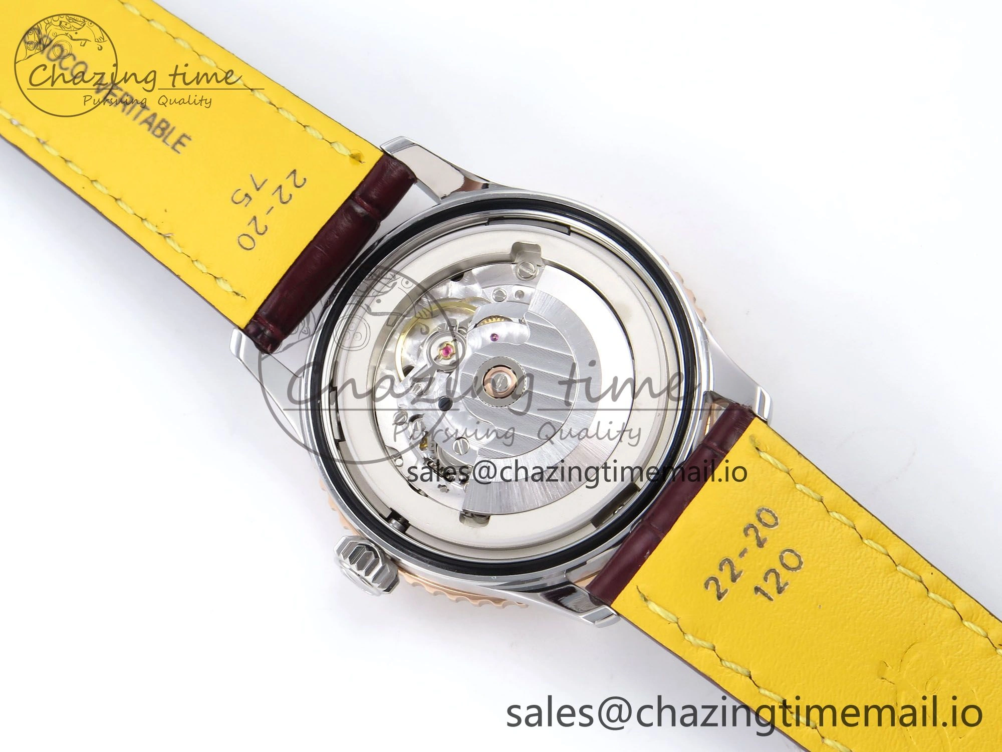Navitimer Automatic SS RG 41mm TF 1:1 Best Edition White Dial on Brown Leather Strap A2824