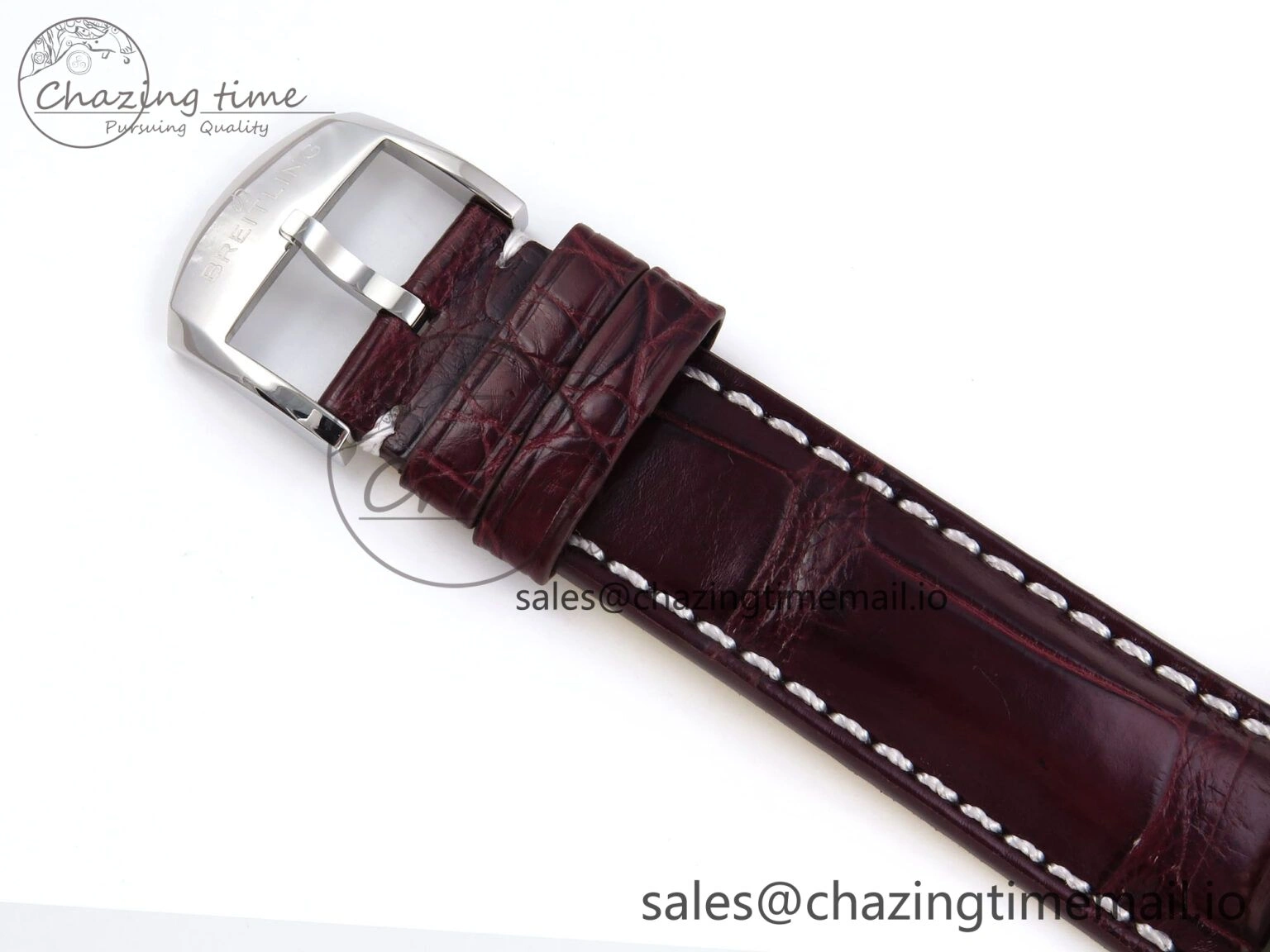Navitimer Automatic SS RG 41mm TF 1:1 Best Edition White Dial on Brown Leather Strap A2824