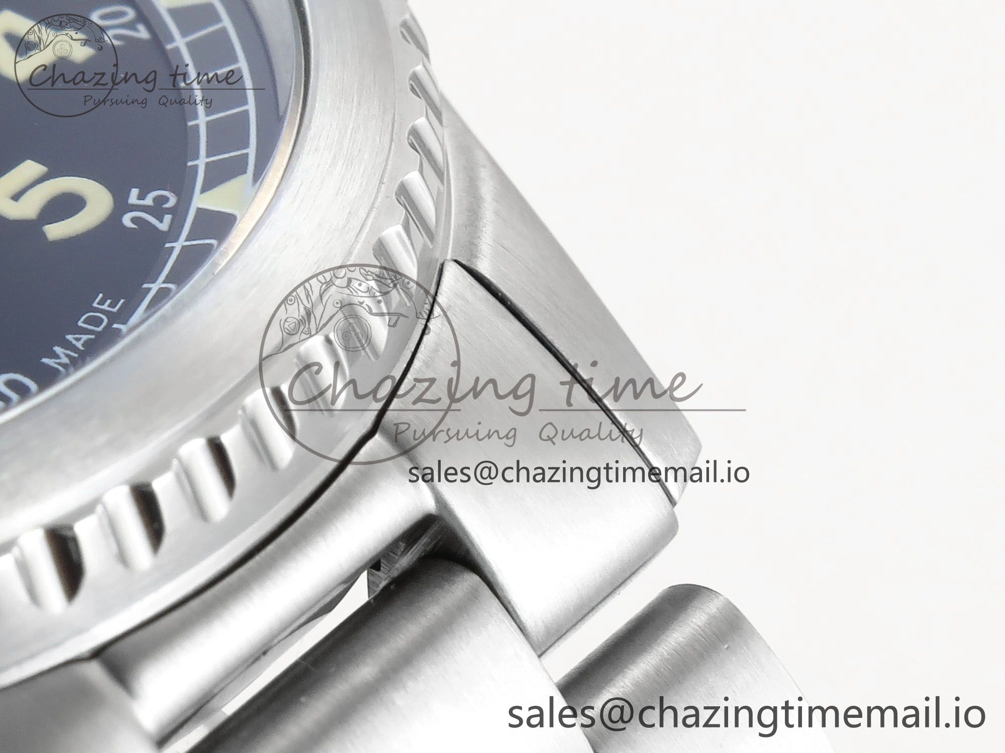 Navitimer Aviator 8 SS TF 1:1 Best Edition Black Dial on SS Bracelet A2824