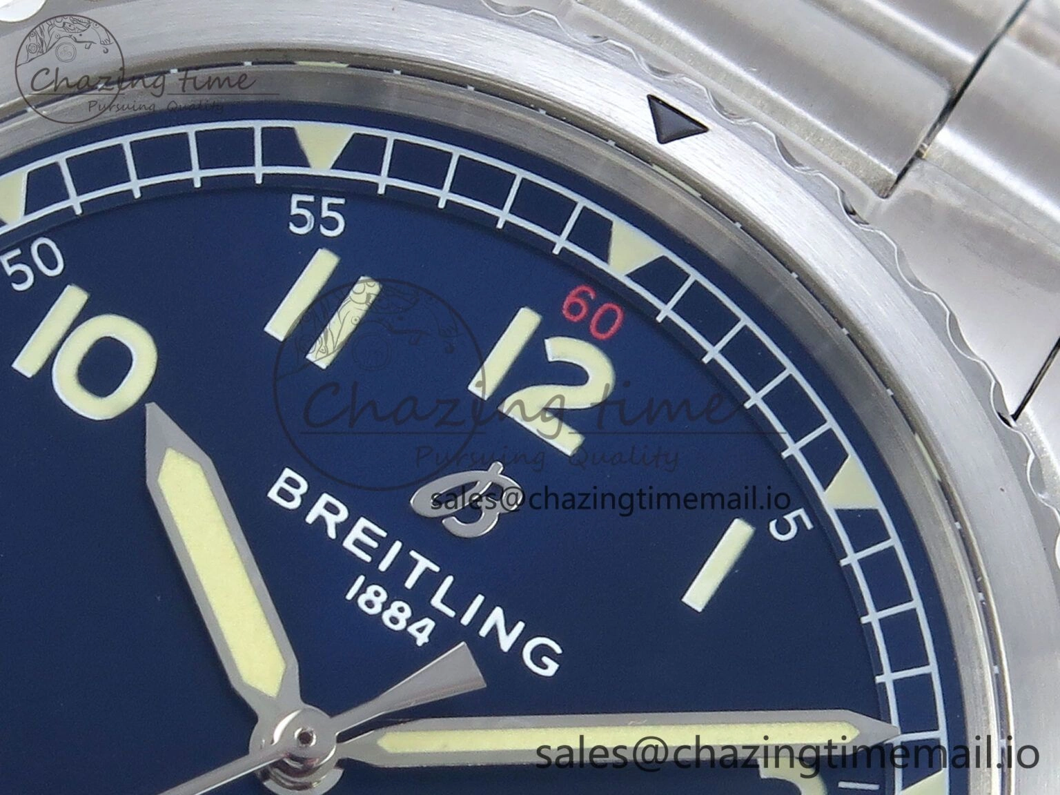Navitimer Aviator 8 SS TF 1:1 Best Edition Blue Dial on SS Bracelet A2824