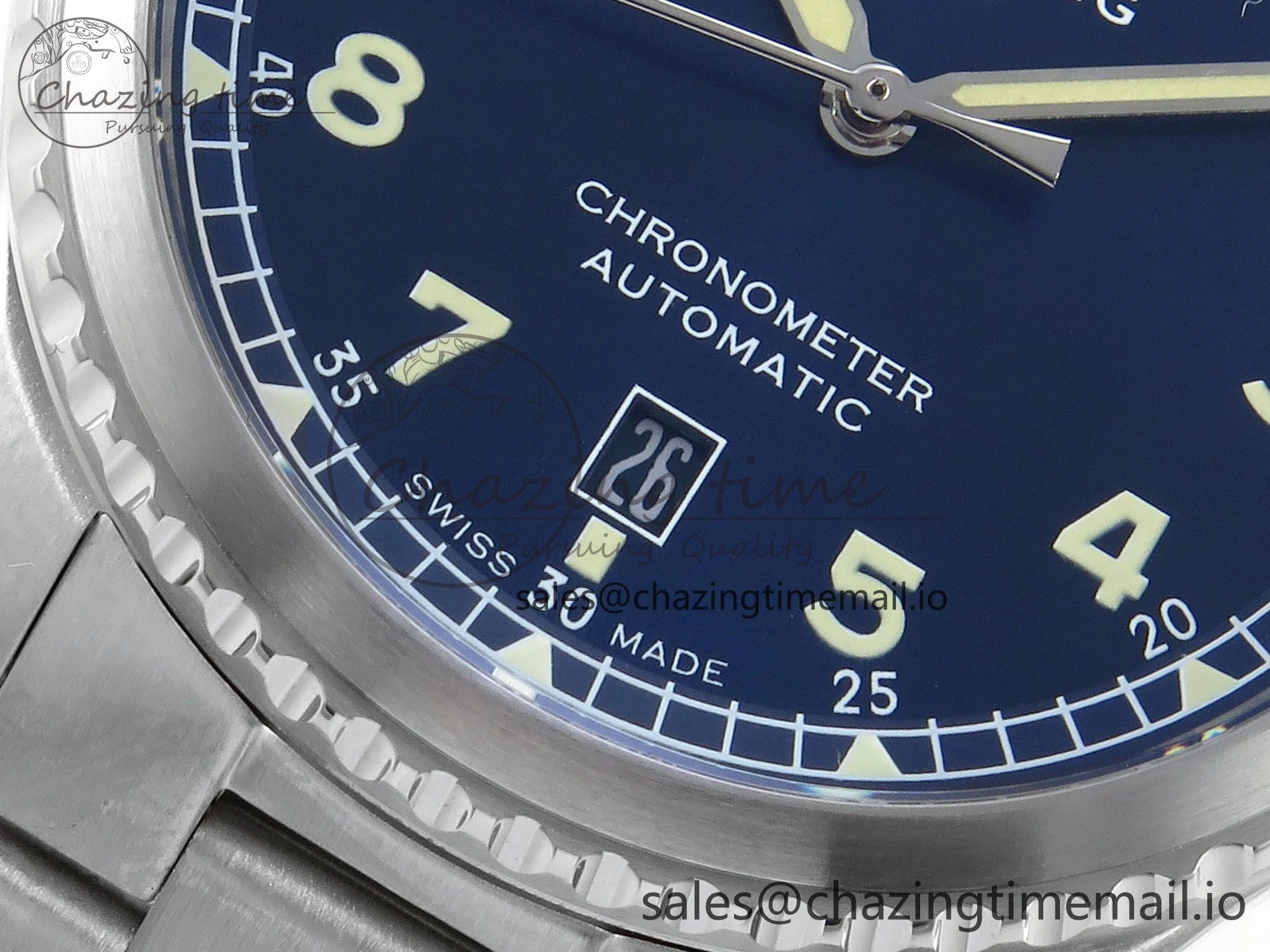 Navitimer Aviator 8 SS TF 1:1 Best Edition Blue Dial on SS Bracelet A2824