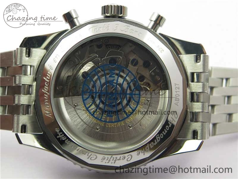 Navitimer B01 Chronograph 43 TWA Edition SS AIF Blue Dial on Bracelet A7750