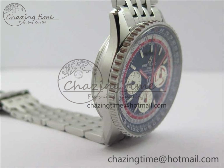 Navitimer B01 Chronograph 43 TWA Edition SS AIF Blue Dial on Bracelet A7750