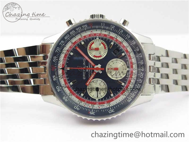 Navitimer B01 Chronograph 43 TWA Edition SS AIF Blue Dial on Bracelet A7750