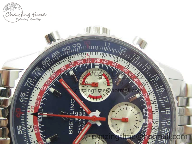 Navitimer B01 Chronograph 43 TWA Edition SS AIF Blue Dial on Bracelet A7750