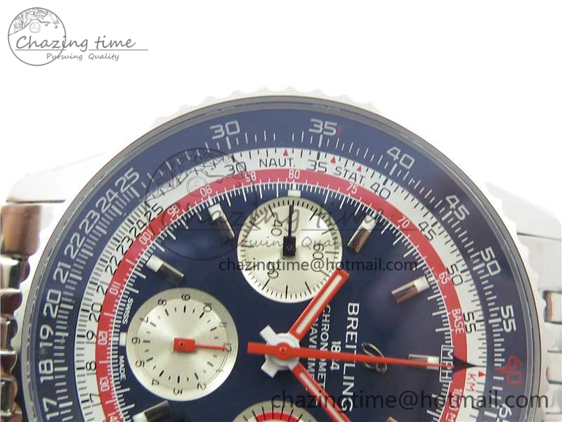 Navitimer B01 Chronograph 43 TWA Edition SS AIF Blue Dial on Bracelet A7750