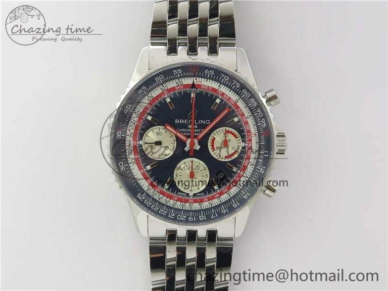 Navitimer B01 Chronograph 43 TWA Edition SS AIF Blue Dial on Bracelet A7750