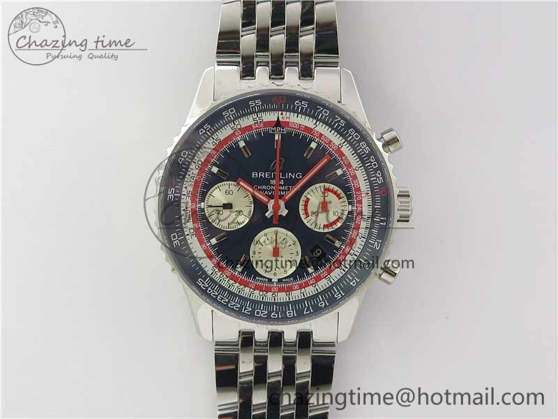 Navitimer B01 Chronograph 43 TWA Edition SS AIF Blue Dial on Bracelet A7750