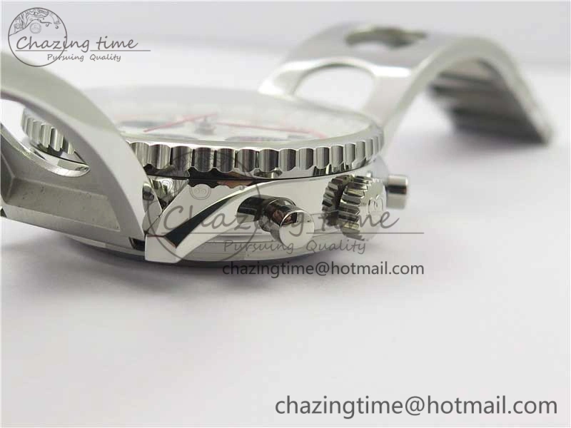 Navitimer B01 Chronograph 43 TWA Edition SS AIF White Dial on Air Racer Bracelet A7750
