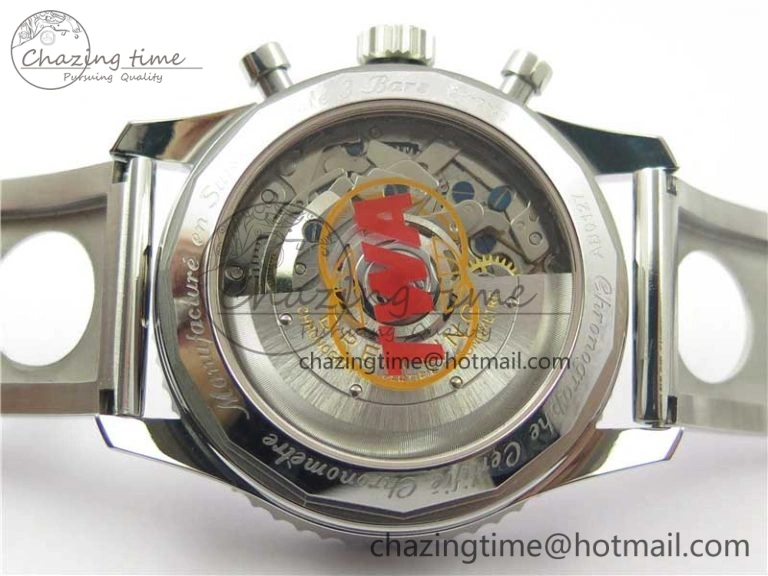 Navitimer B01 Chronograph 43 TWA Edition SS AIF White Dial on Air Racer Bracelet A7750