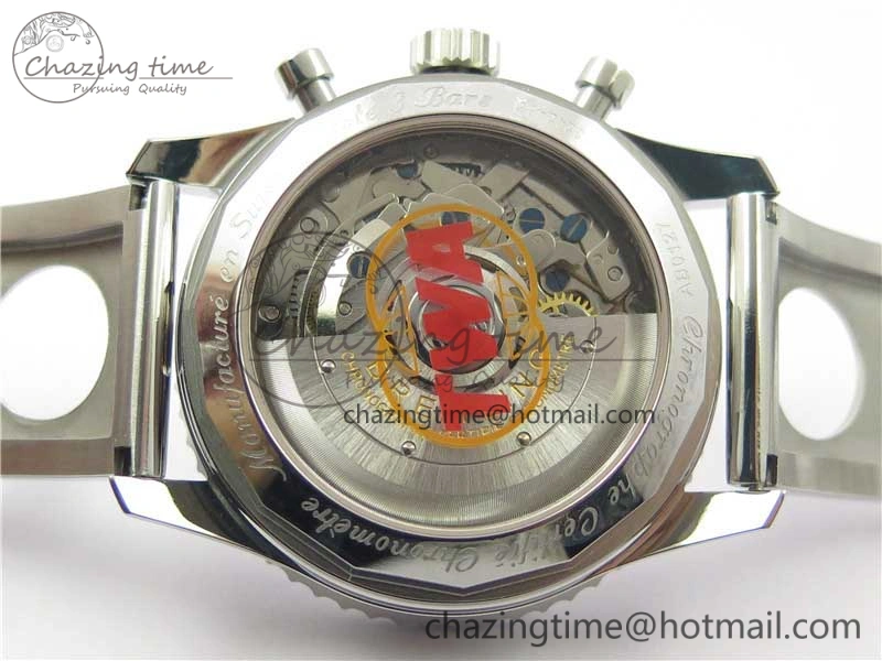 Navitimer B01 Chronograph 43 TWA Edition SS AIF White Dial on Air Racer Bracelet A7750