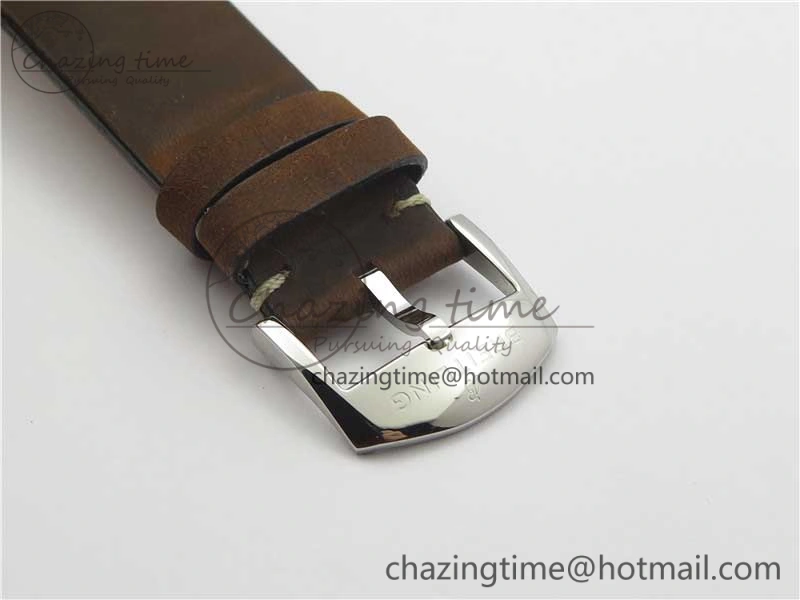 Navitimer B01 Chronograph 43 TWA Edition SS OXF White Dial Steel Markers on Brown Leather Strap A7750