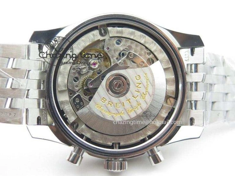 Navitimer GMT SS Black Dial On SS Bracelet BP Maker 1:1 Best Edition A7750