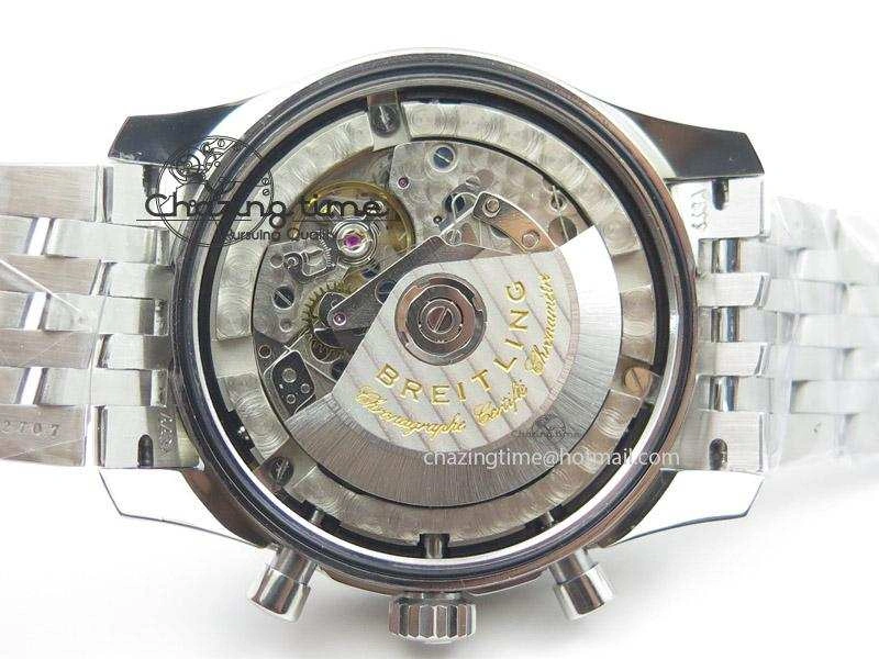 Navitimer GMT SS Black Dial On SS Bracelet BP Maker 1:1 Best Edition A7750
