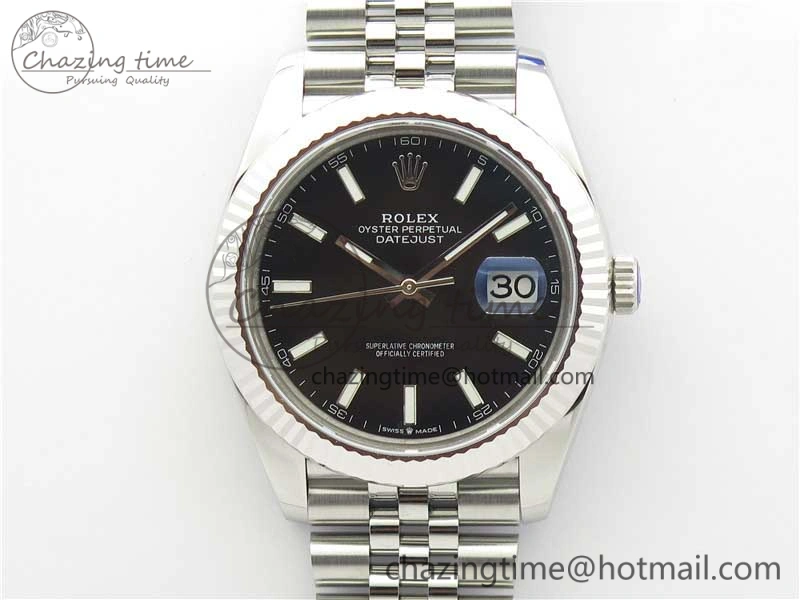 New DateJust 41 126334 ARF 1:1 Best Edition 904L Steel Black Dial on Jubilee Bracelet A2824 V3