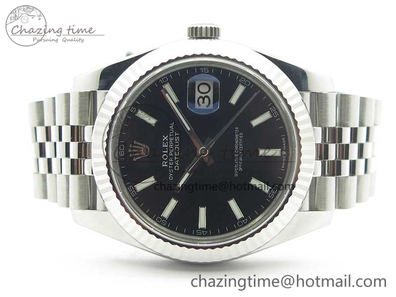 New DateJust 41 126334 ARF 1:1 Best Edition 904L Steel Black Dial on Jubilee Bracelet A2824 V3