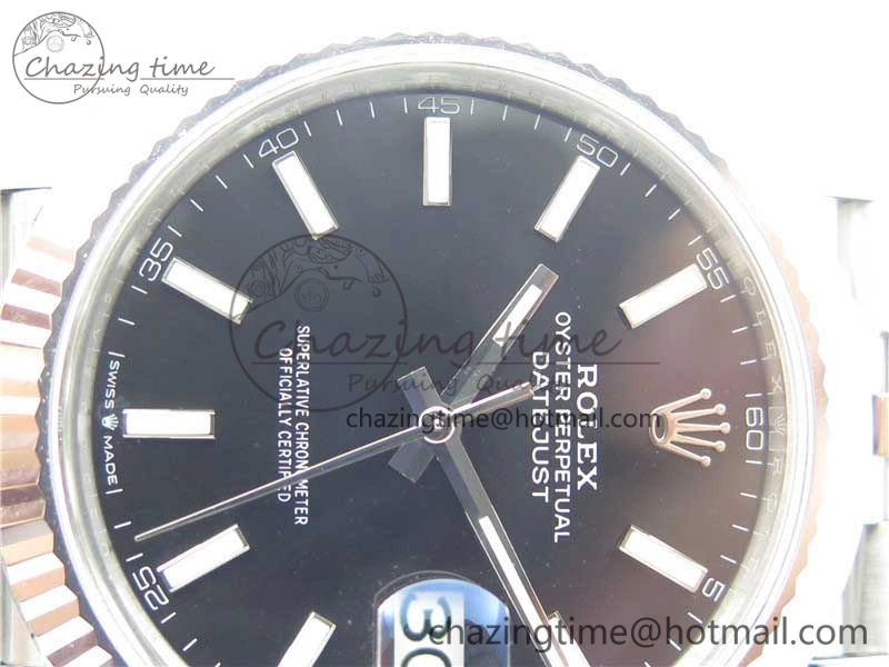 New DateJust 41 126334 ARF 1:1 Best Edition 904L Steel Black Dial on Jubilee Bracelet A2824 V3