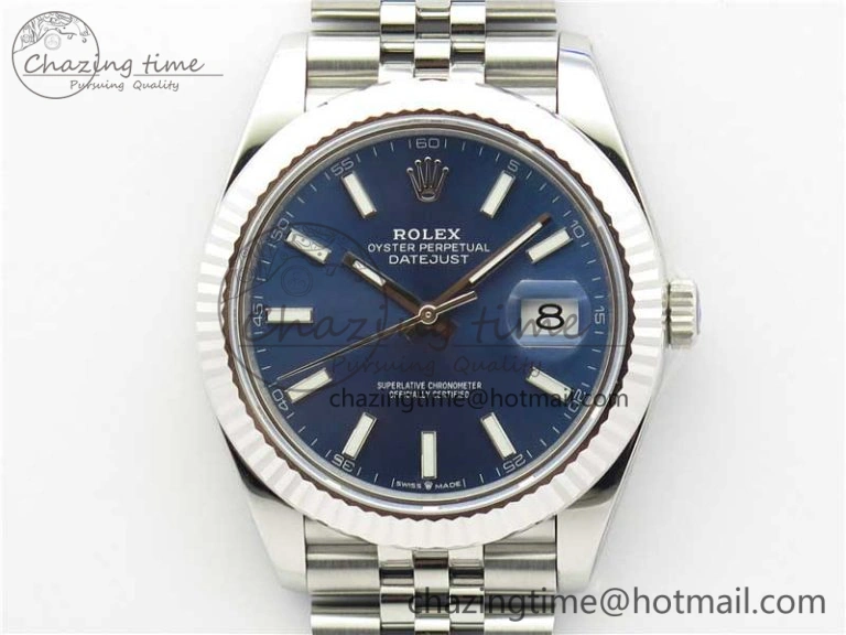 New DateJust 41 126334 ARF 1:1 Best Edition 904L Steel Blue Dial on Jubilee Bracelet A2824 V3